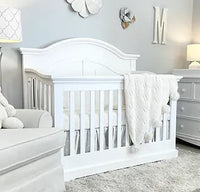 Great Lakes Curved Crib w/ Solid Back
