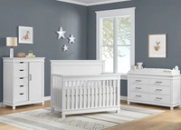Rockies Flat Crib (Weathered Snow)