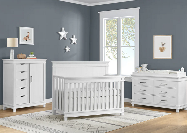Rockies Flat Crib (Weathered Snow)