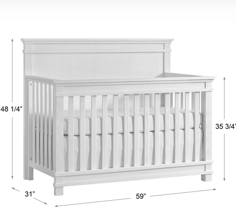 Rockies Flat Crib (Weathered Snow)