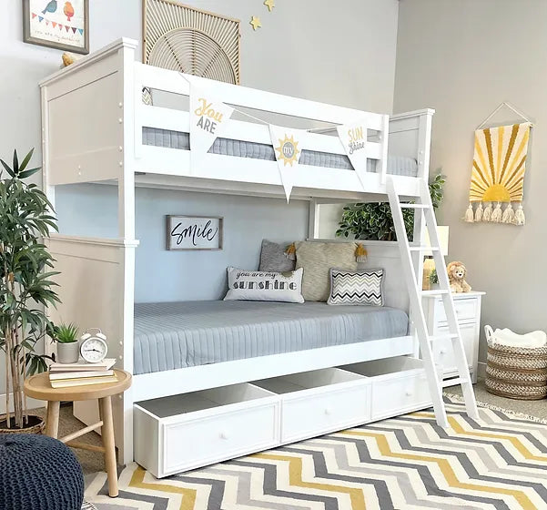 Great Lakes Twin over Twin Bunk Bed with Ladder