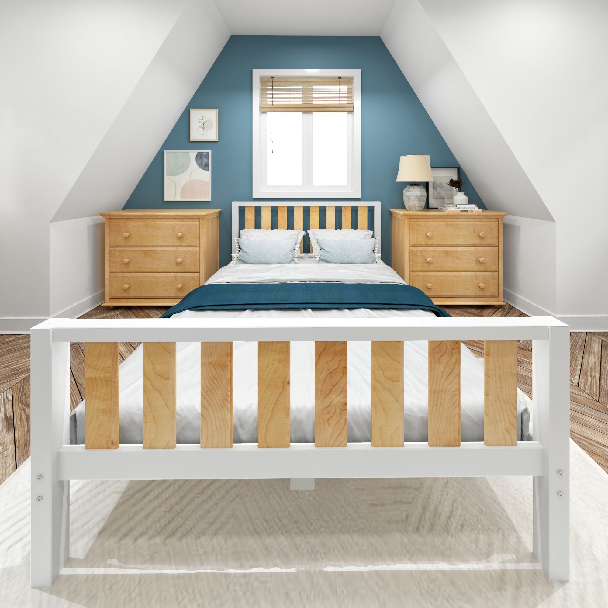 Maxtrix Modern Queen Traditional Bed with Low Bed End