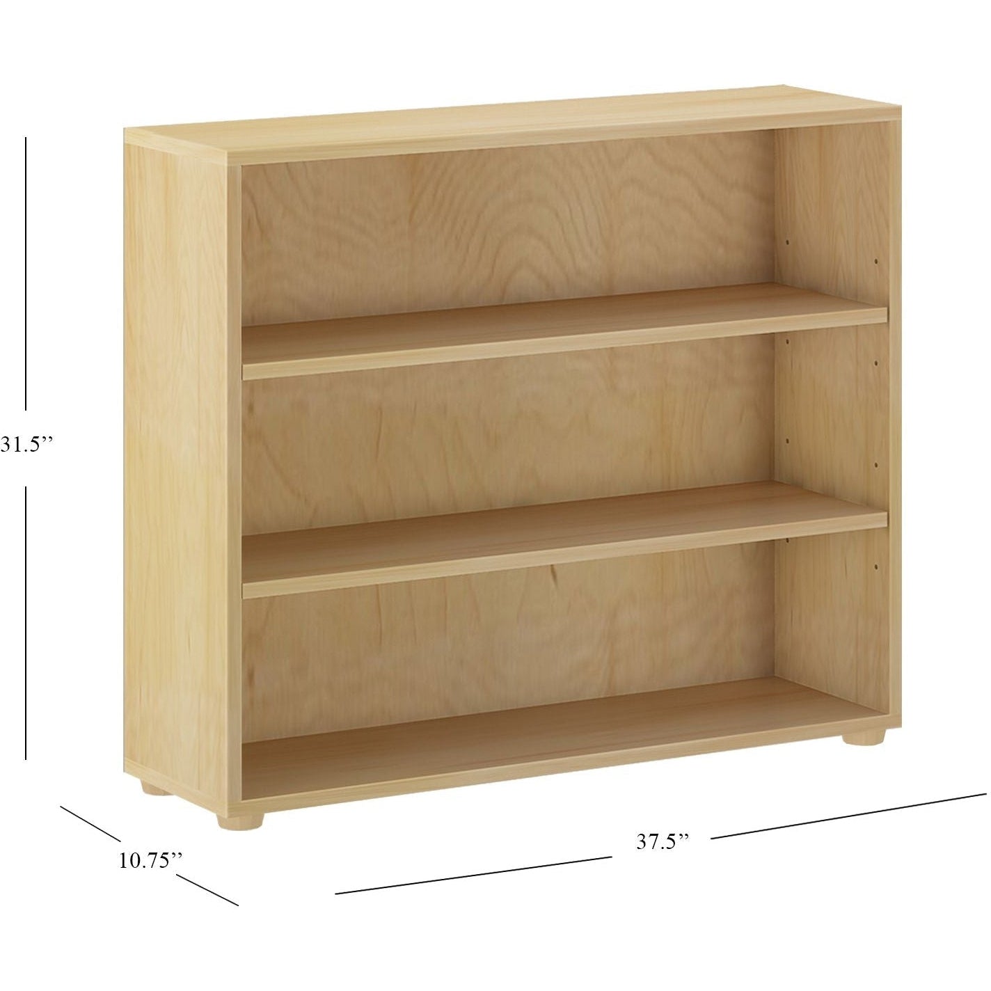 Maxtrix Wide 3 Shelf Bookcase