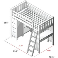 Solutions Loft Bed Storage Study