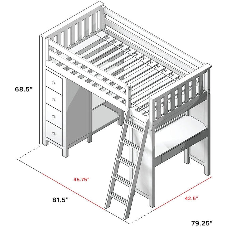 Solutions Loft Bed Storage Study
