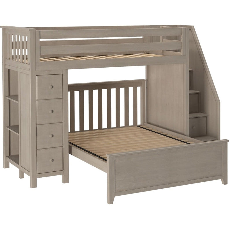 Solutions Staircase Loft Bed Storage + Full Bed