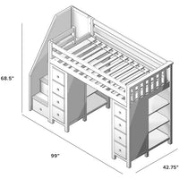 Solutions Staircase Loft Bed Storage + Storage