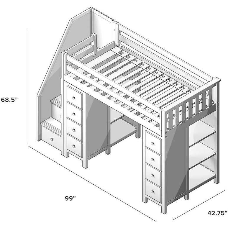 Solutions Staircase Loft Bed Storage + Storage