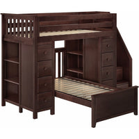 Solutions Staircase Loft Bed Storage + Twin Bed
