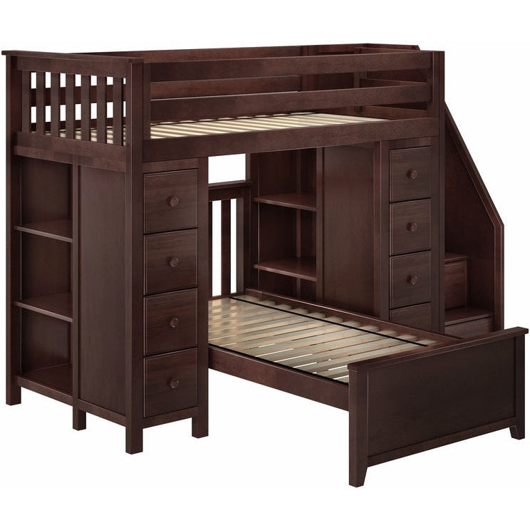 Solutions Staircase Loft Bed Storage + Twin Bed
