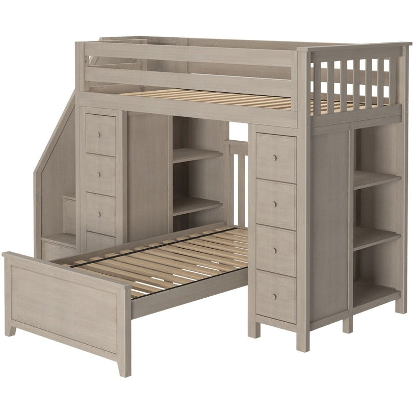 Solutions Staircase Loft Bed Storage + Twin Bed