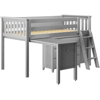 Solutions Twin-Size Storage Loft Bed with Two Dressers + Desk