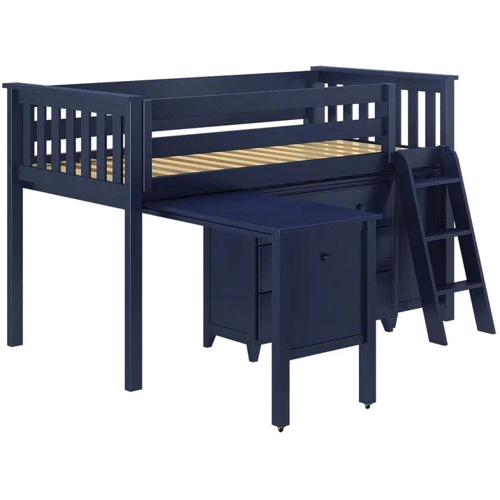 Solutions Twin-Size Storage Loft Bed with Two Dressers + Desk