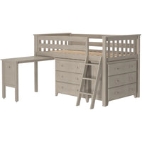 Solutions Twin-Size Storage Loft Bed with Two Dressers + Desk