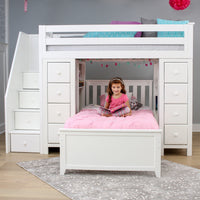 Solutions Staircase Loft Bed Storage + Twin Bed