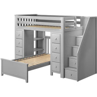 Solutions Staircase Loft Bed Storage + Twin Bed