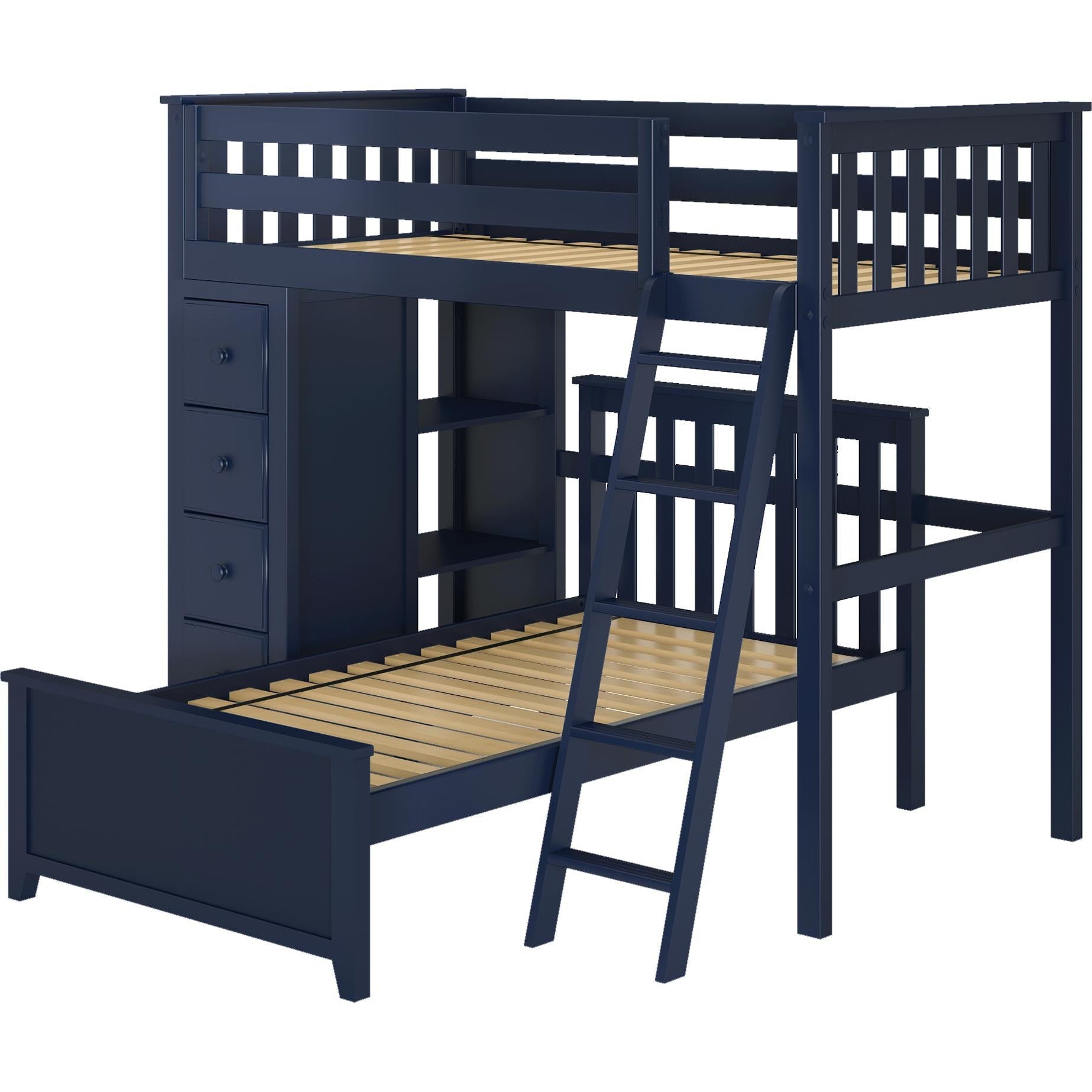 Solutions All in One Loft Bed Storage + Twin Bed
