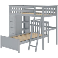 Solutions All in One Loft Bed Storage + Twin Bed