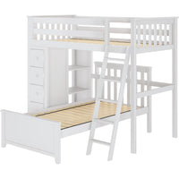 Solutions All in One Loft Bed Storage + Twin Bed