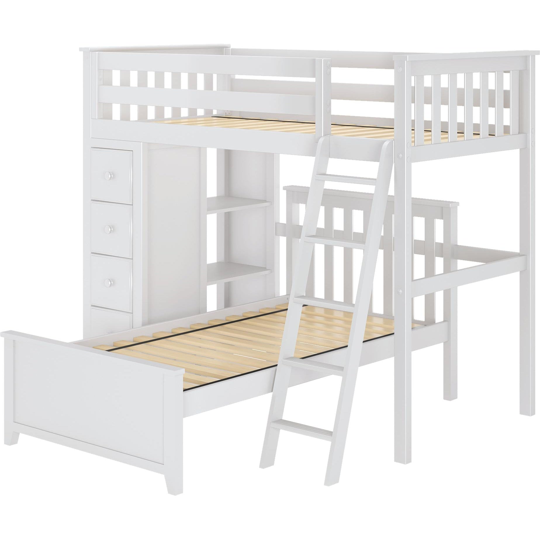 Solutions All in One Loft Bed Storage + Twin Bed