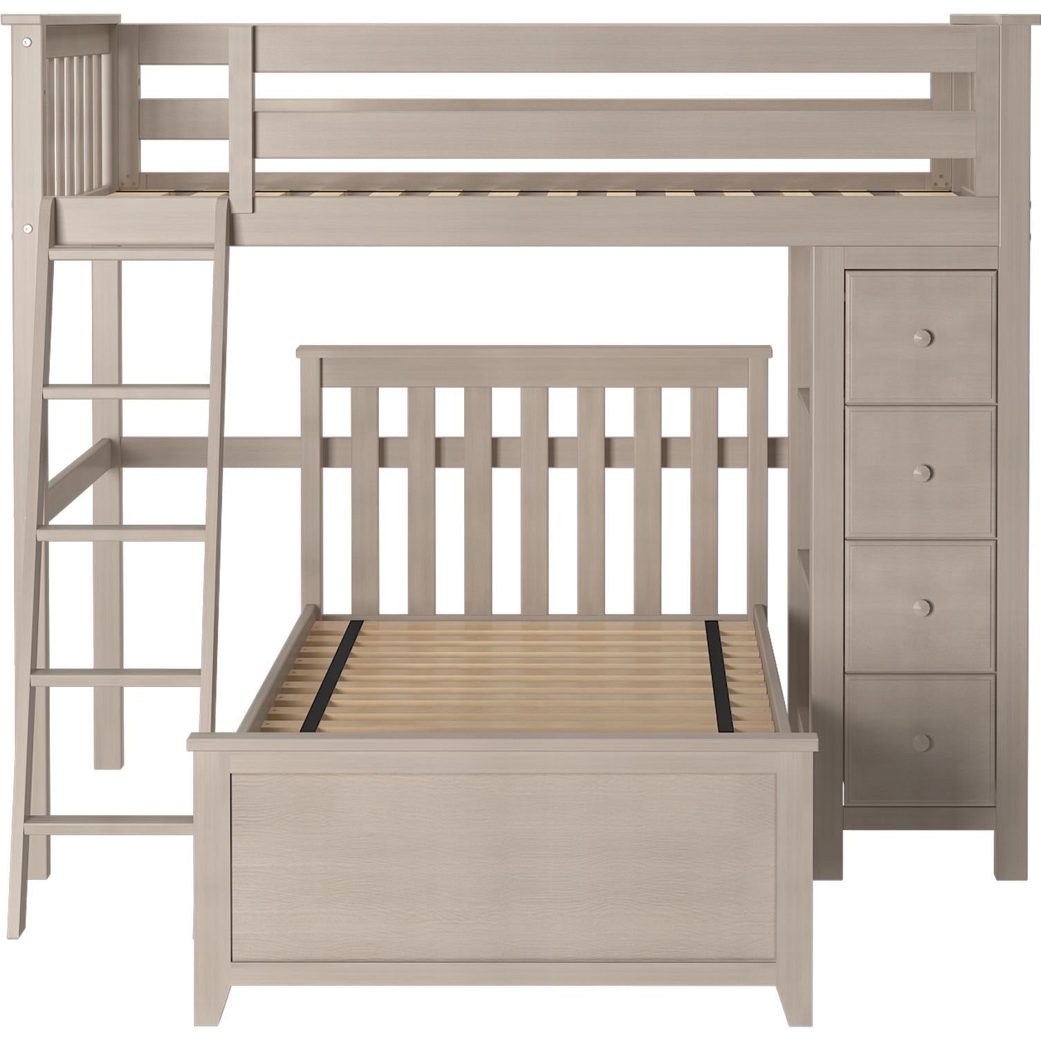 Solutions All in One Loft Bed Storage + Twin Bed