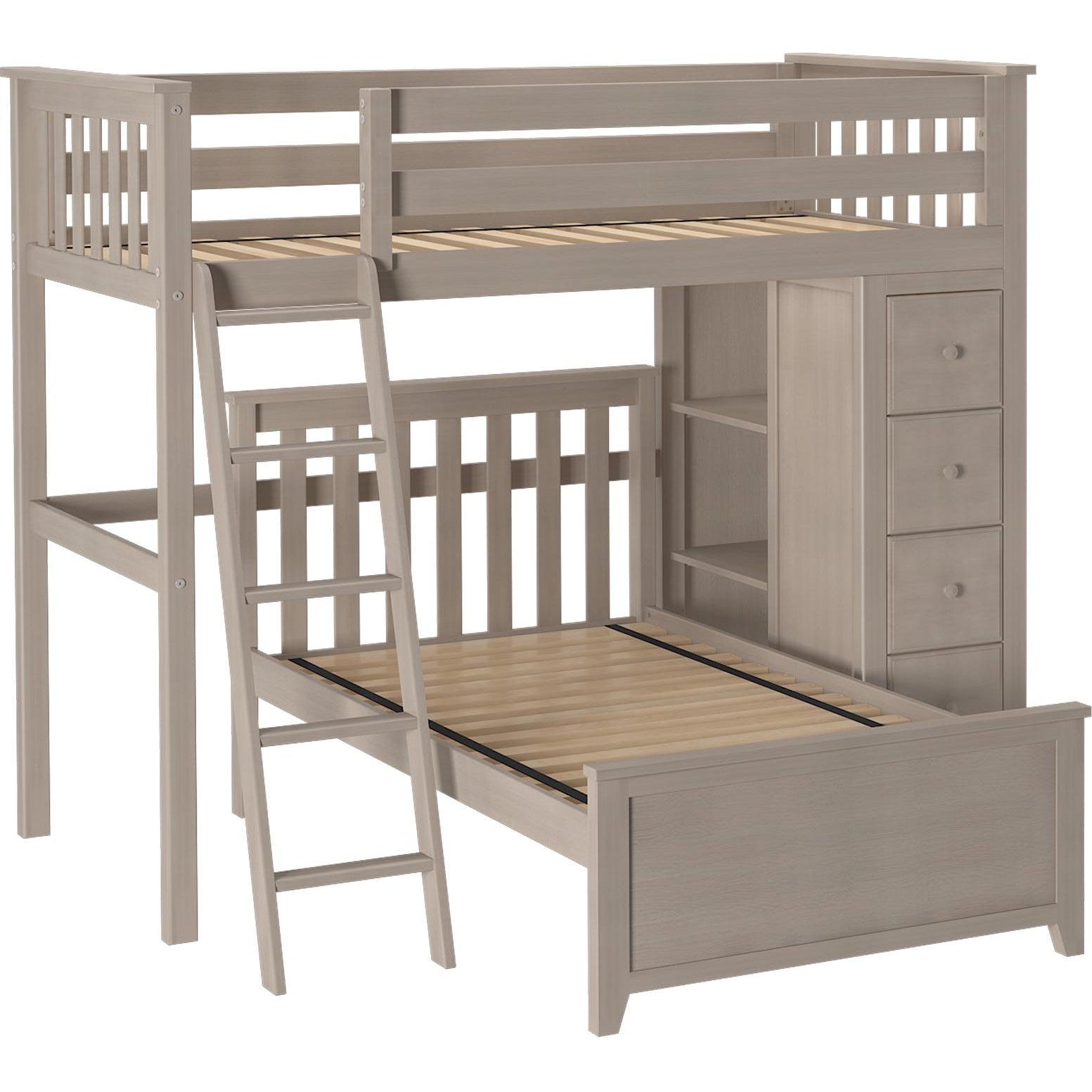 Solutions All in One Loft Bed Storage + Twin Bed