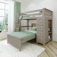 Solutions All in One Loft Bed Storage + Twin Bed