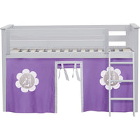 Solutions Twin Play Loft with Purple/White Curtain