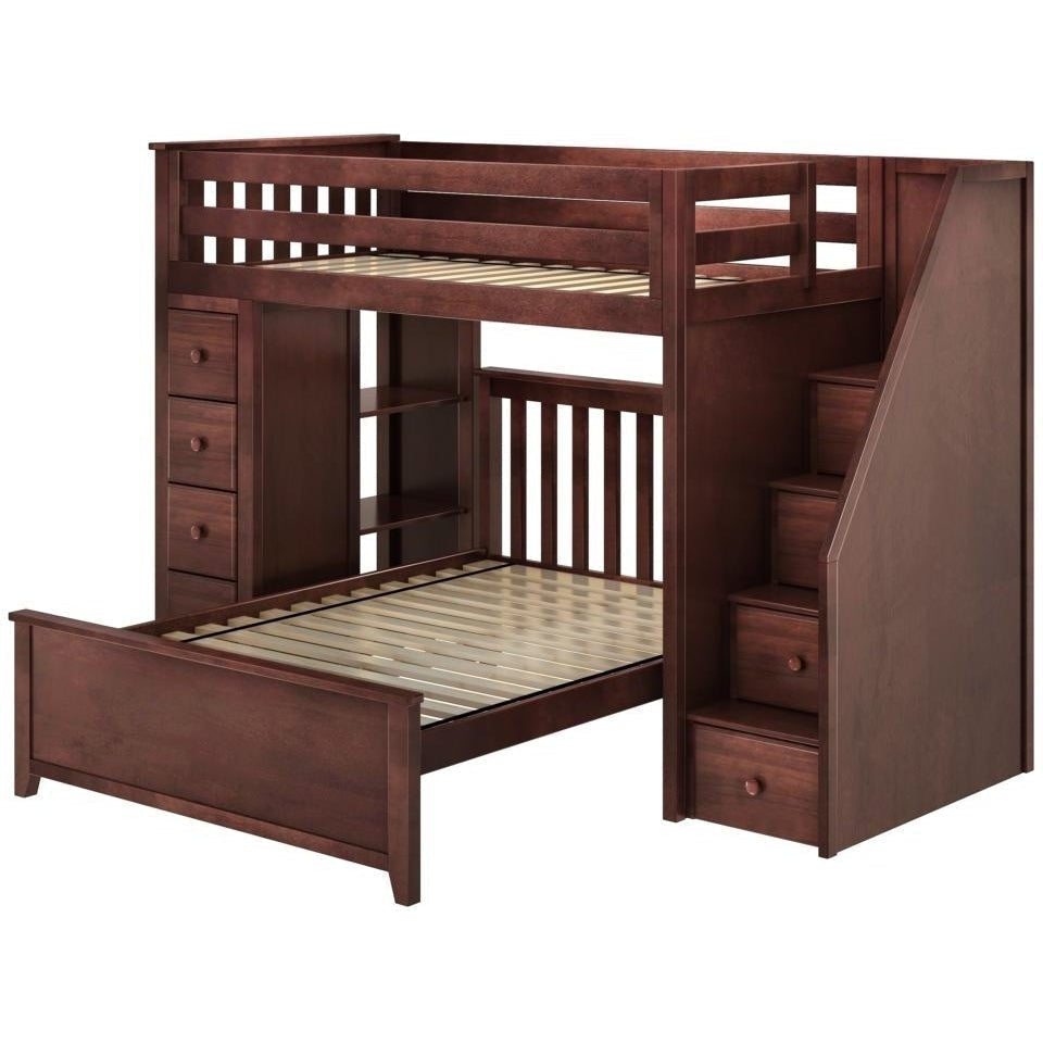 Solutions Staircase Loft Bed Storage + Full Bed