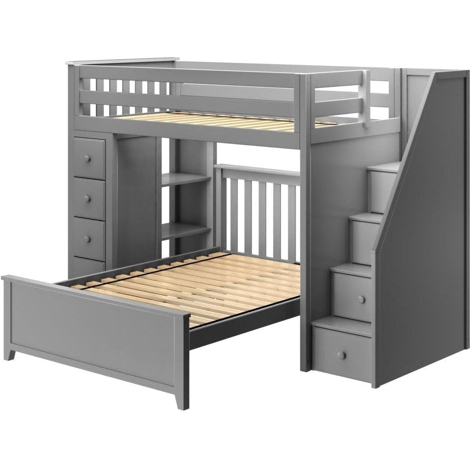 Solutions Staircase Loft Bed Storage + Full Bed