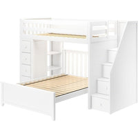 Solutions Oxford Staircase Loft Bed Storage + Full Bed