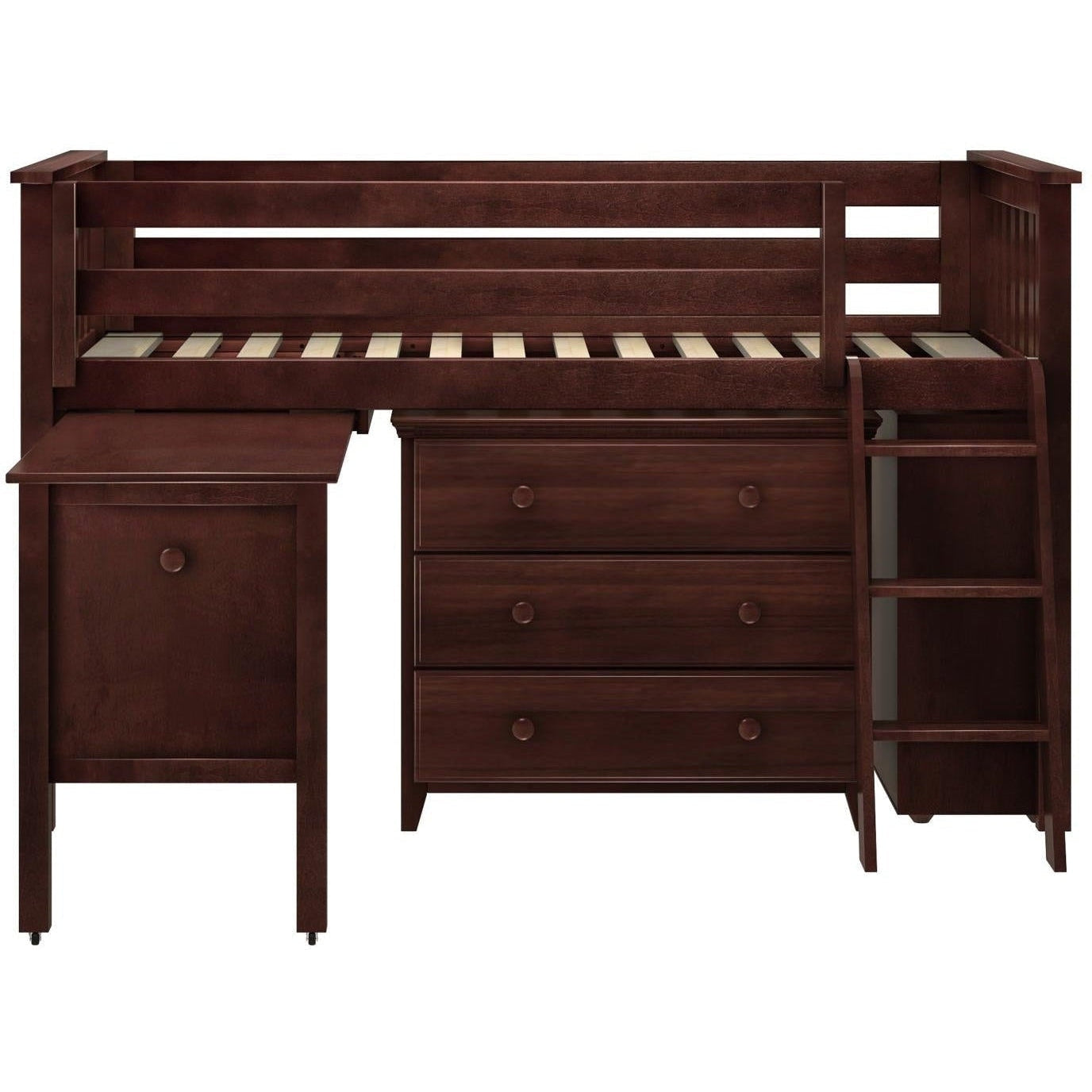 Solutions Twin-Size Storage Loft Bed with Two Dressers + Desk