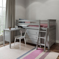 Solutions Twin-Size Storage Loft Bed with Two Dressers + Desk