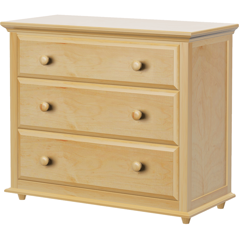 Maxtrix 3 Drawer Dresser with Crown & Base