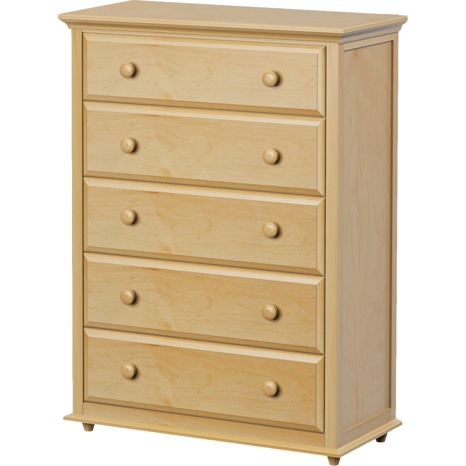 Maxtrix 5 Drawer Dresser with Crown & Base