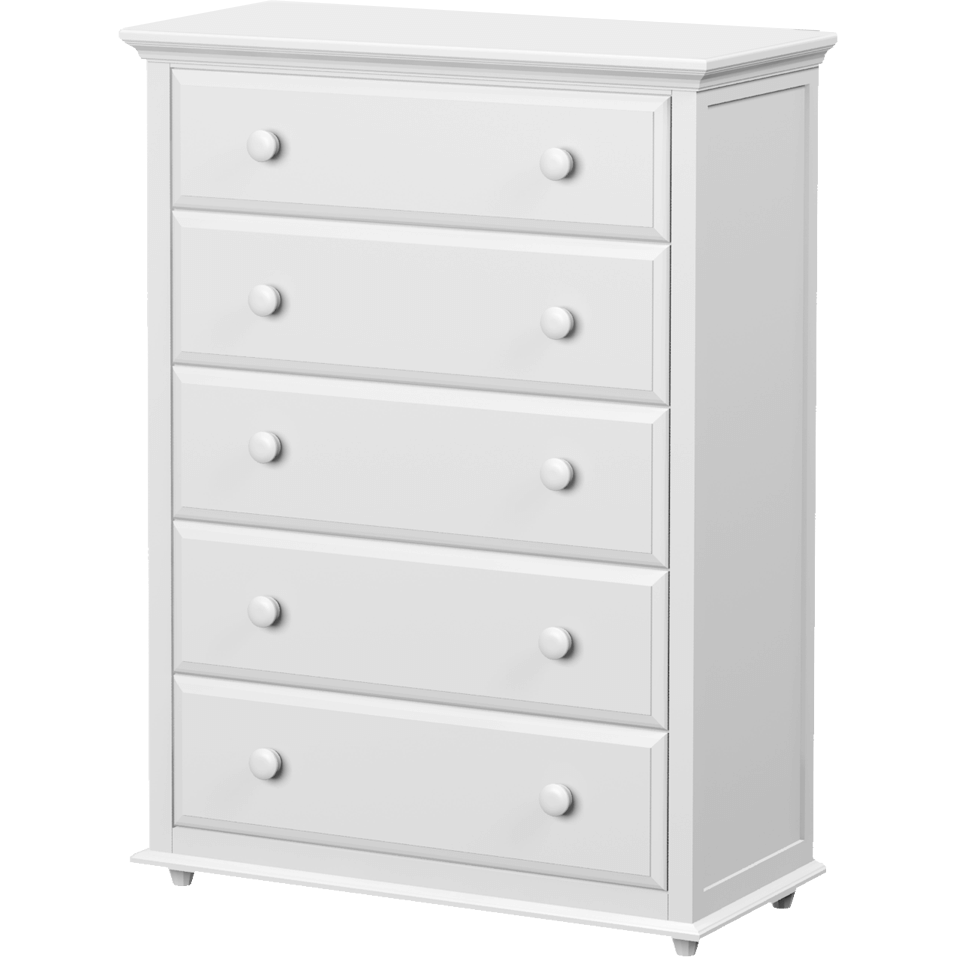 Maxtrix 5 Drawer Dresser with Crown & Base