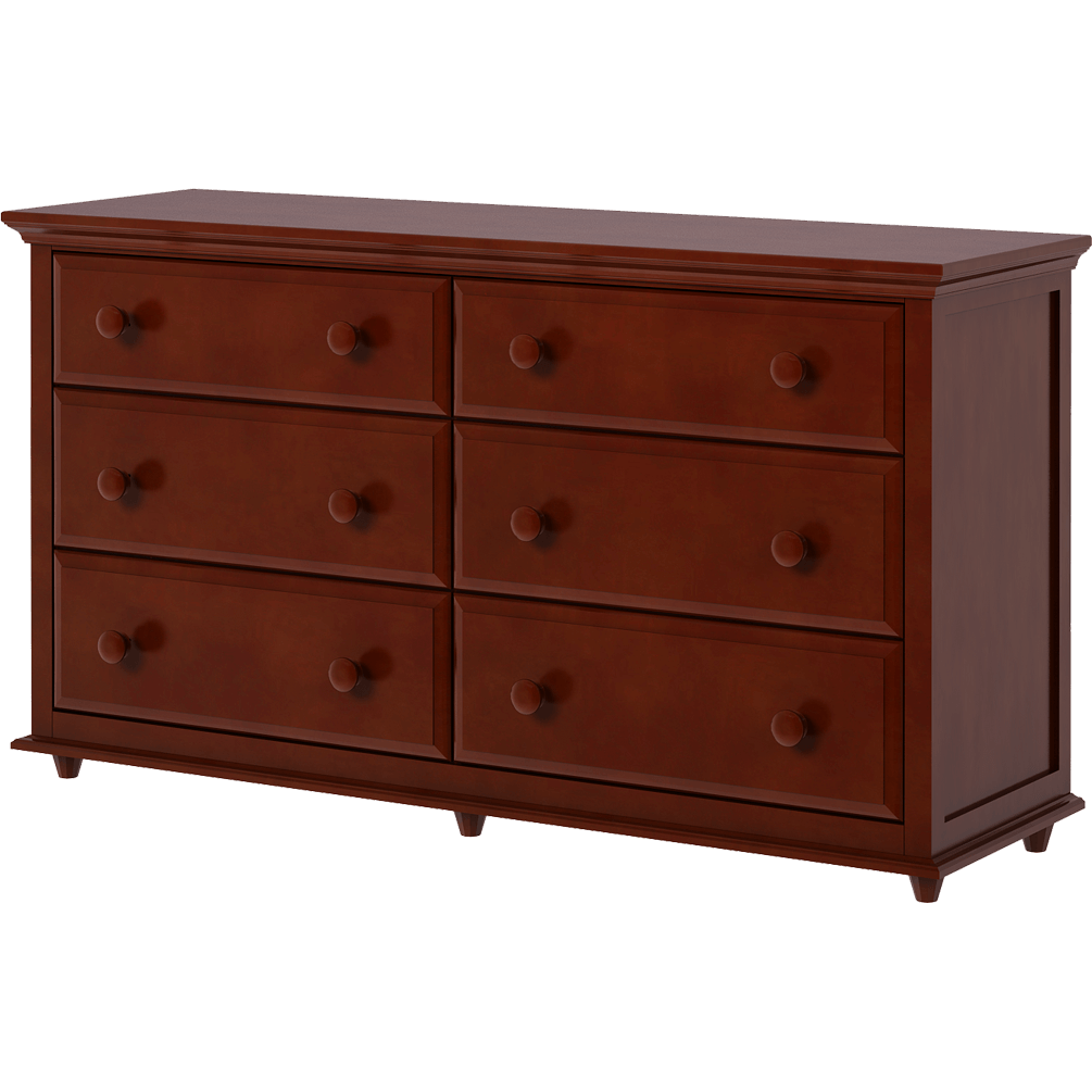 Maxtrix 6 Drawer Dresser with Crown & Base