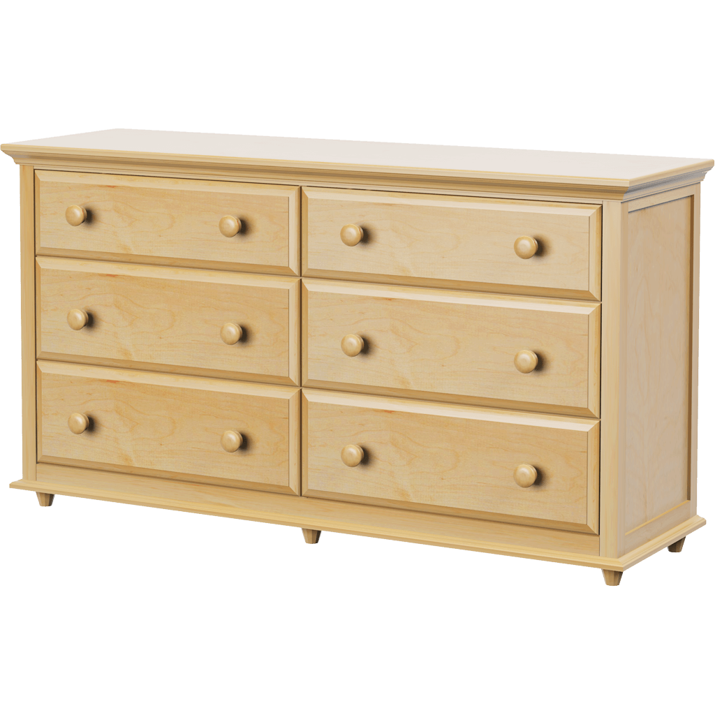 Maxtrix 6 Drawer Dresser with Crown & Base