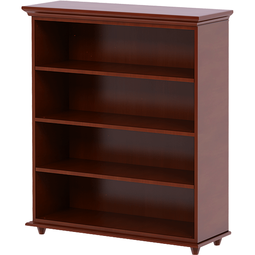 Maxtrix 4 Shelf Bookcase with Crown & Base