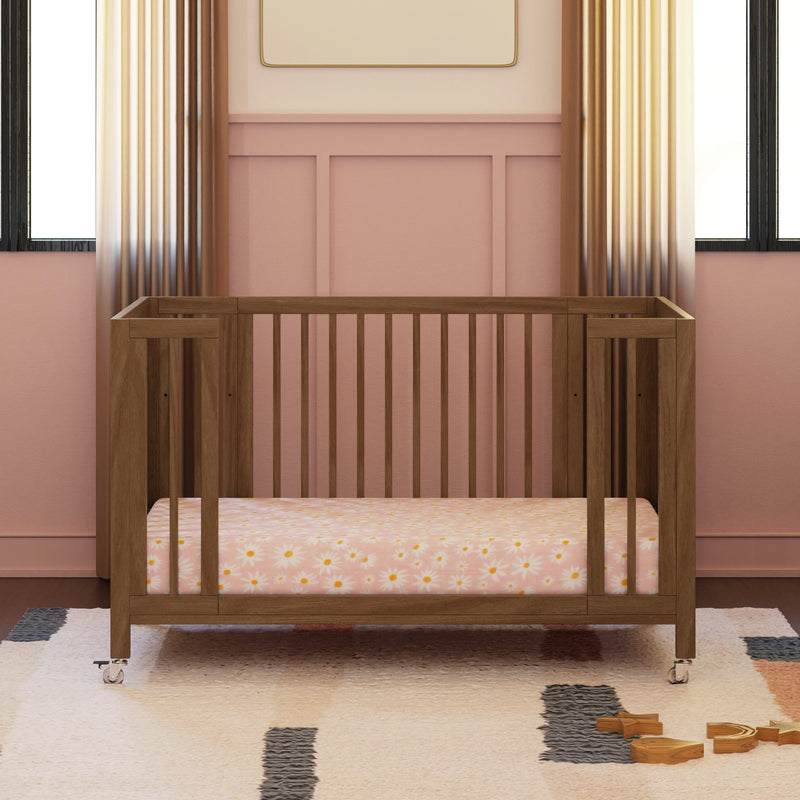 M30880NL,Rolli 9-in-1 Convertible All-Stages?? Crib w/ Bassinet & Toddler Bed Kits in Natural Walnut