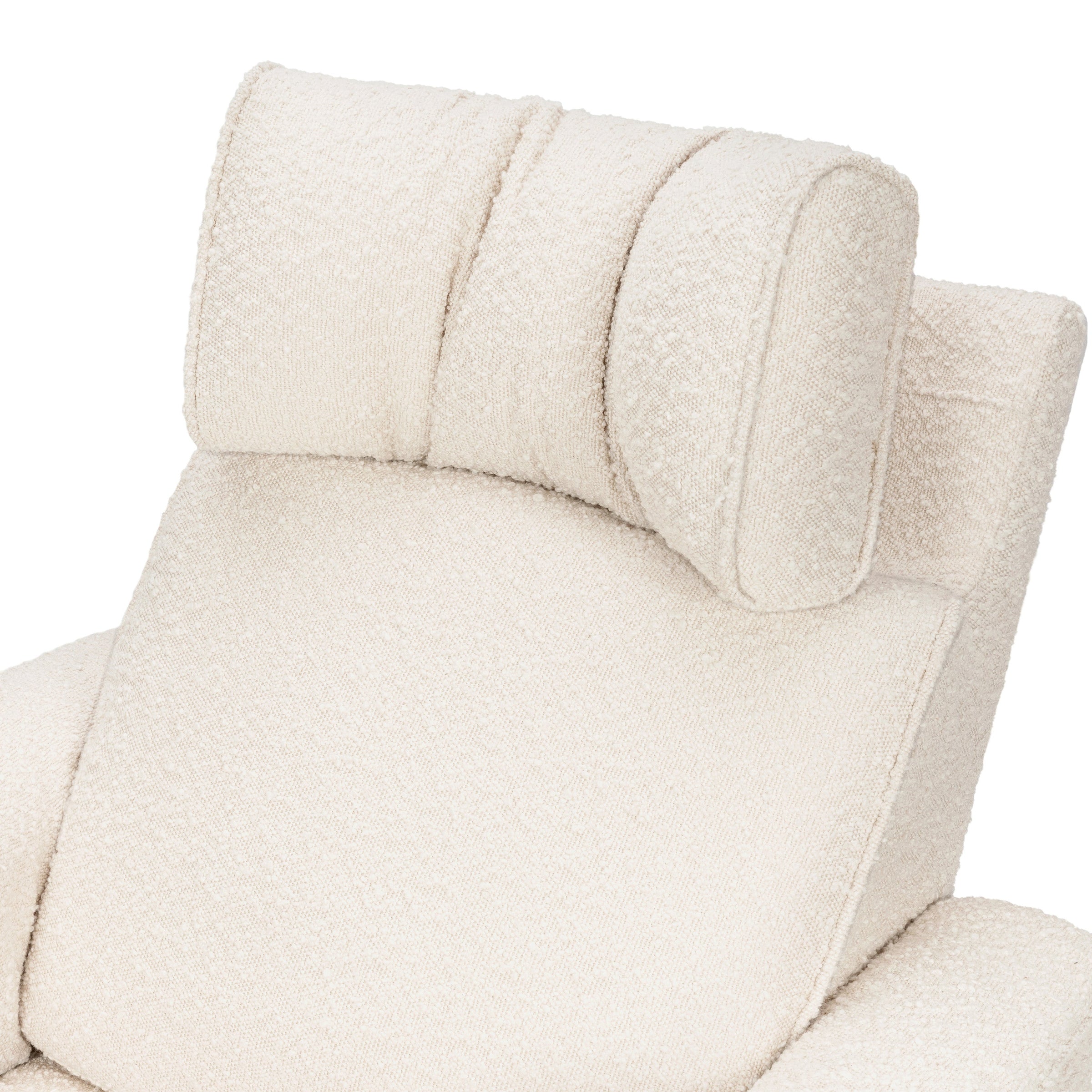 M17183PWB,Willa Deluxe Power Glider Recliner w/Heat&Massage in Performance Ivory Boucle