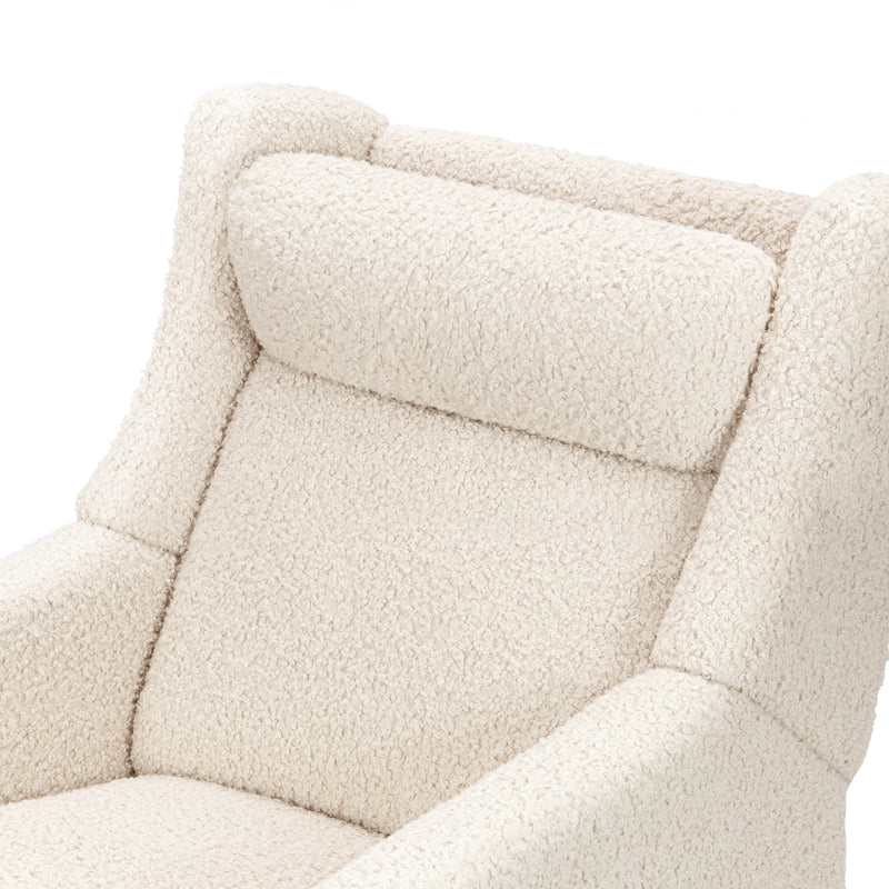 M11283AT,Kiwi Deluxe Power Glider Recliner w/Heat&Massage in Almond Teddy Loop