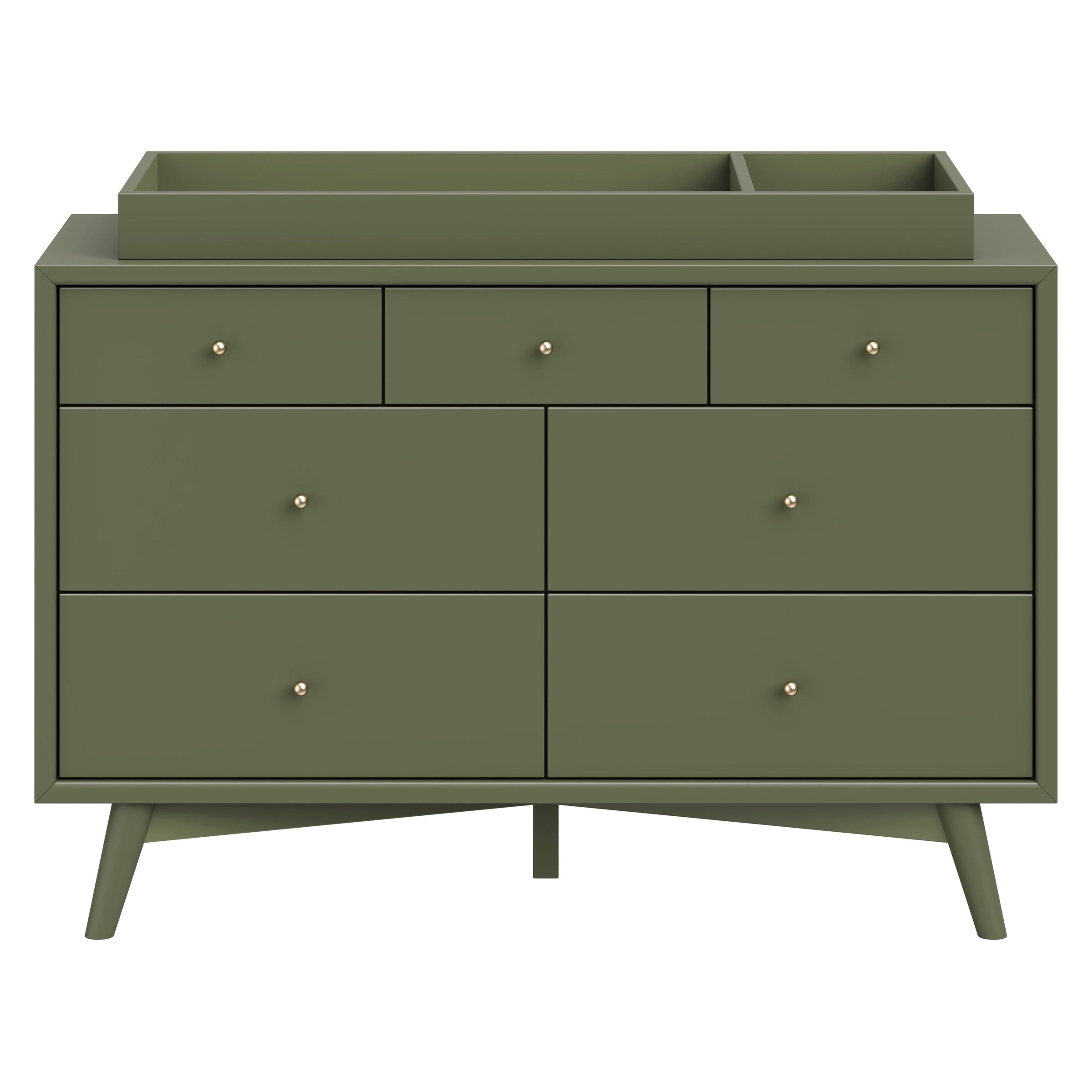 M15916OL,Palma 7-Drawer Double Dresser  Assembled in Olive