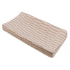 T30637,Cocoa Stripe Quilted Muslin Changing Pad Cover in GOTS Certified Organic Cotton