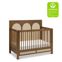 M24801NLPSEW,Eloise 4-in-1 Convertible Crib in Natural Walnut & Performance Sand Eco-Weave