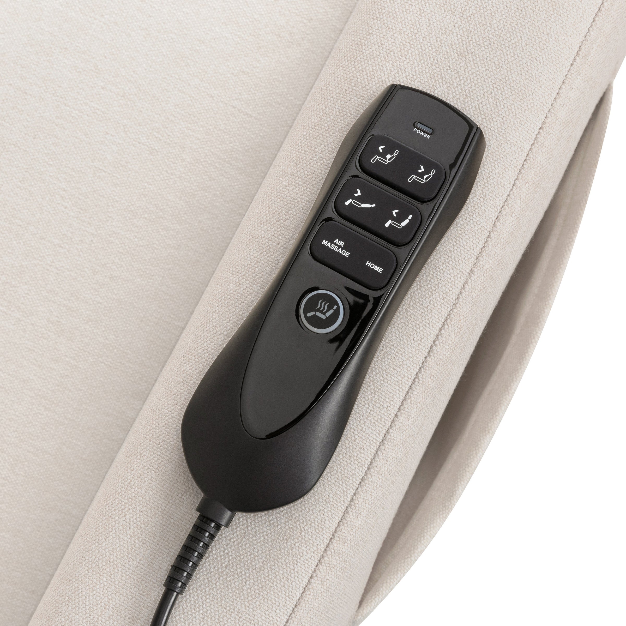 M11283PCMEW,Kiwi Deluxe Power Glider Recliner w/Heat&Massage in Performance Cream Eco-Weave