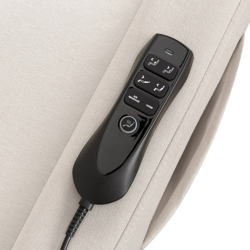 M11283PCMEW,Kiwi Deluxe Power Glider Recliner w/Heat&Massage in Performance Cream Eco-Weave