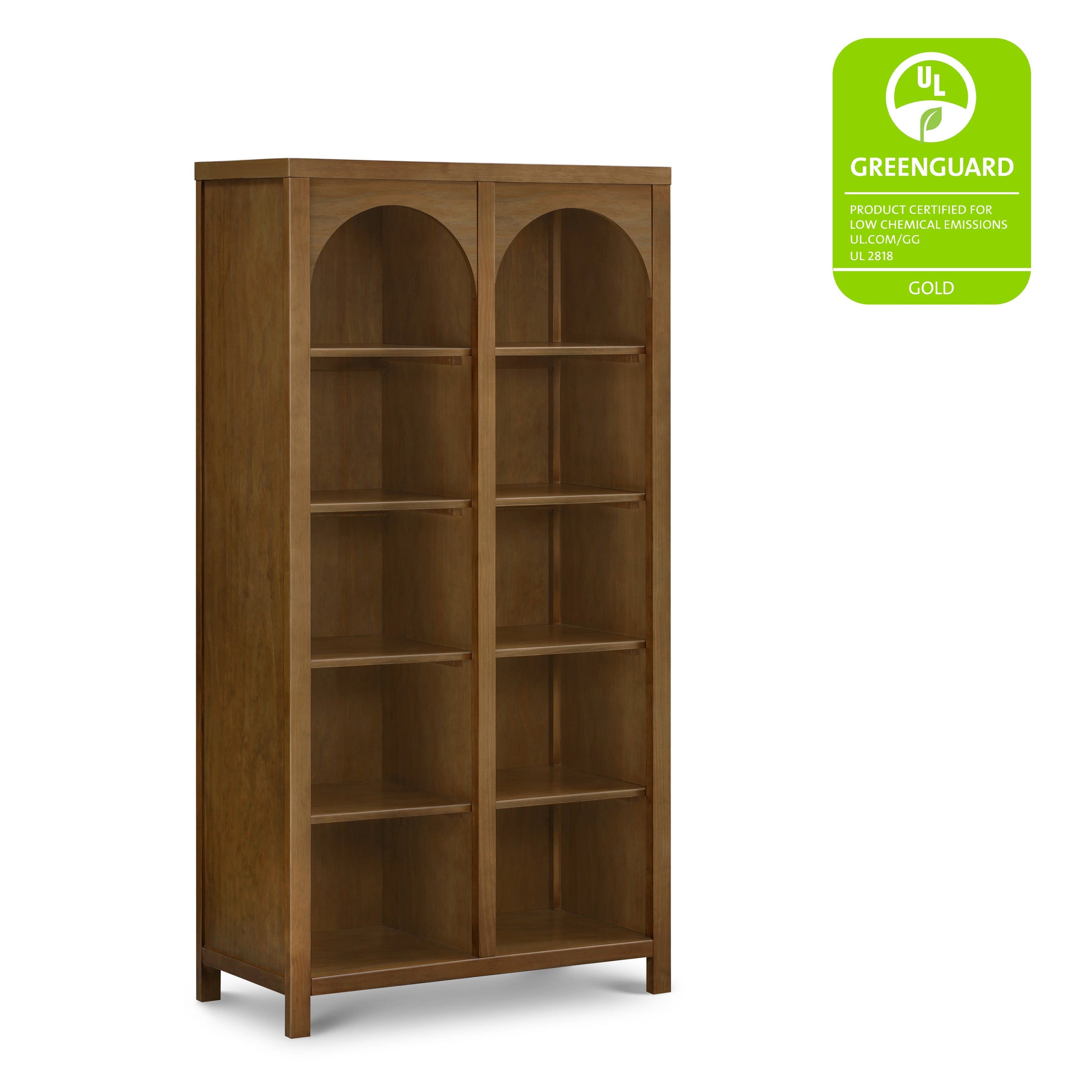 M24814NL,Eloise Bookcase  Assembled in Natural Walnut
