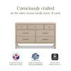 M31416WP,Alouette 7-Drawer Assembled Dresser in Washed Pine