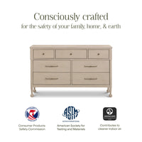 M31416WP,Alouette 7-Drawer Assembled Dresser in Washed Pine